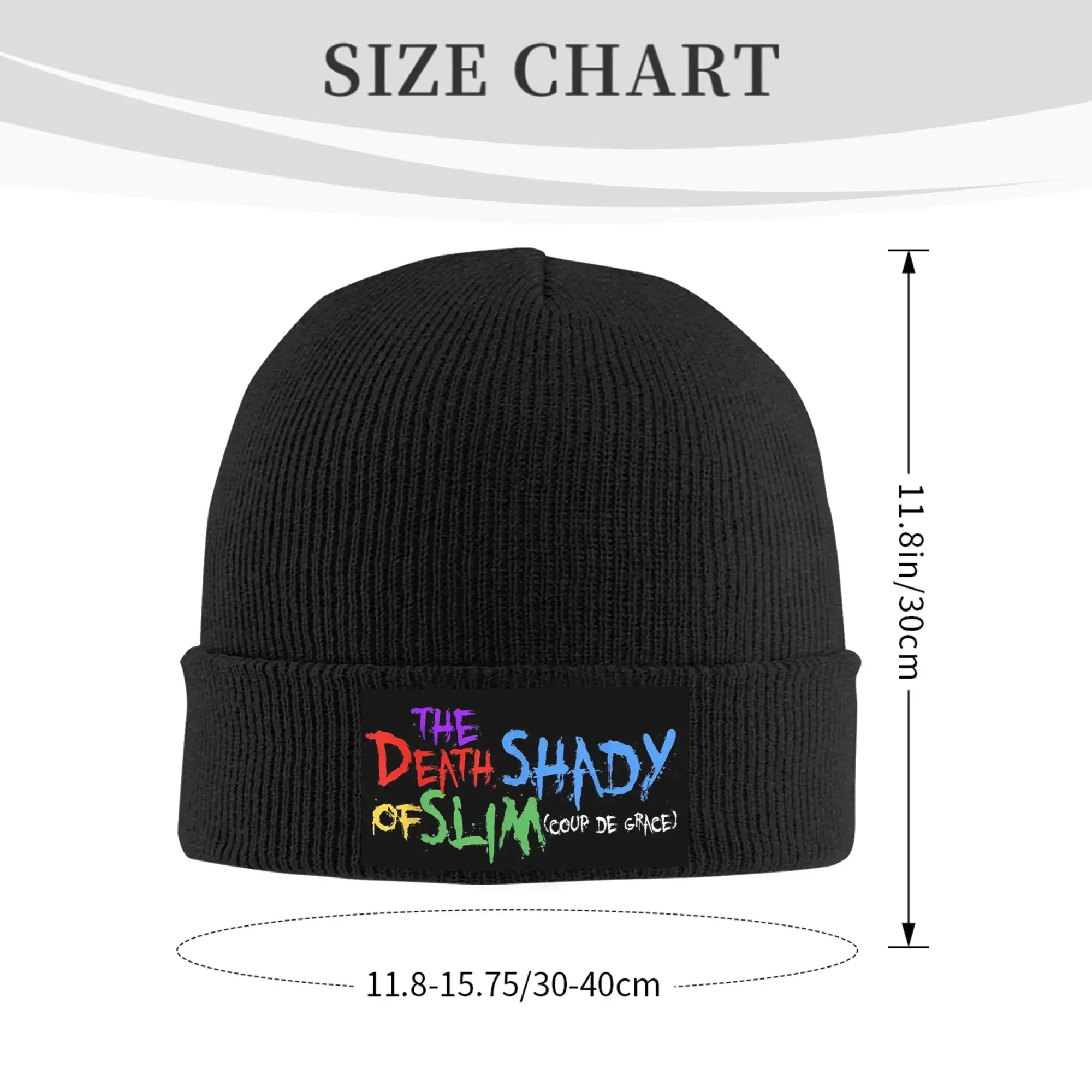 Фото Теплая вязаная шапка The Death Of Slim Shady Eminem, зимняя вязаная шапка с капюшоном, шапочки Skullies, шапки в стиле хип-хоп для унисекс №4