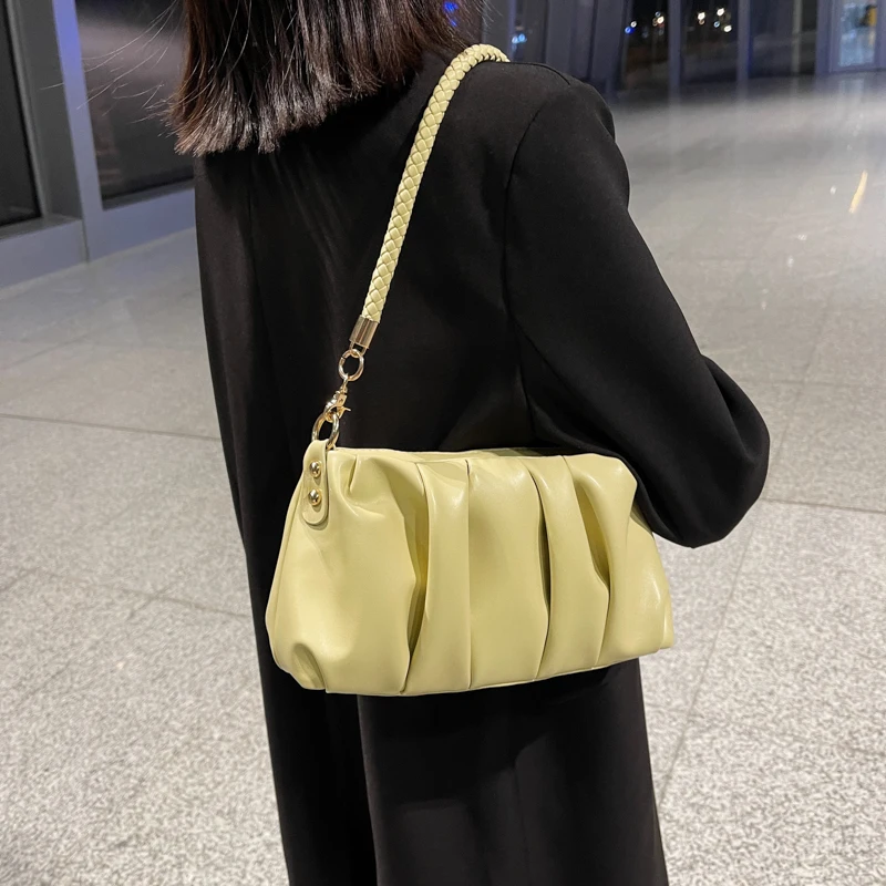 Small Soft PU Leather Underarm Handbags 2023 Spring Fashion Luxury Brand Designer Woman Shopper Handbags Shoulder Crossbody Bag