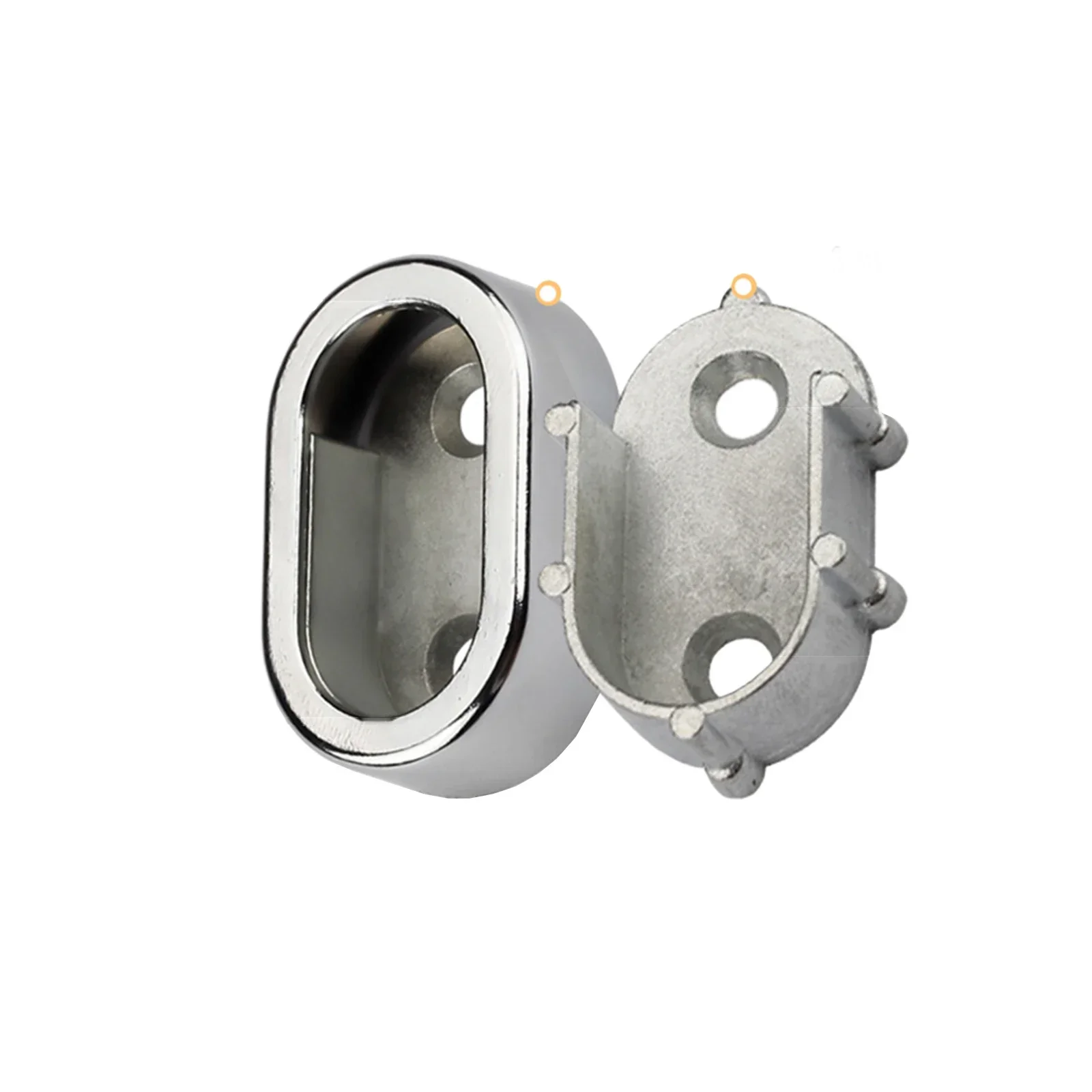 

1 шт., опора для трубки для одежды, овальный держатель для труб для одежды, стержень для одежды, трубка для одежды, концевой кронштейн, держатель, фланцевое основание, фурнитура