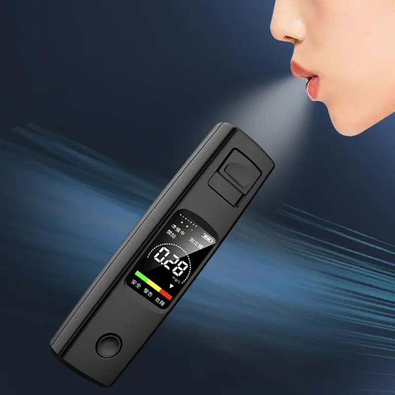 

Alcohol Tester High Sensitivity Breathalyzer Hd Display Non-contact Type-c Charging 200mah Battery Outo Lack Test Keto Miernik