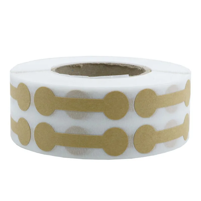 100-500 Pcs Portable Blank Paper Jewelry Price Tag Brown Dumbell Tag Rectangle Adhesive Label Tool Ring Bracelet Jewelry Tags