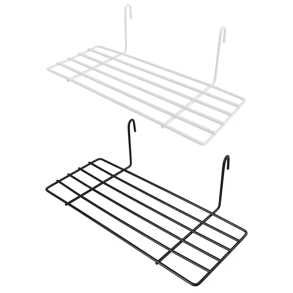 

2 Pcs Small Bird Toys Iron Parrot Cage Perch Shelf Playground Metal Platform Trays Decorative Accessories Decorate Wall