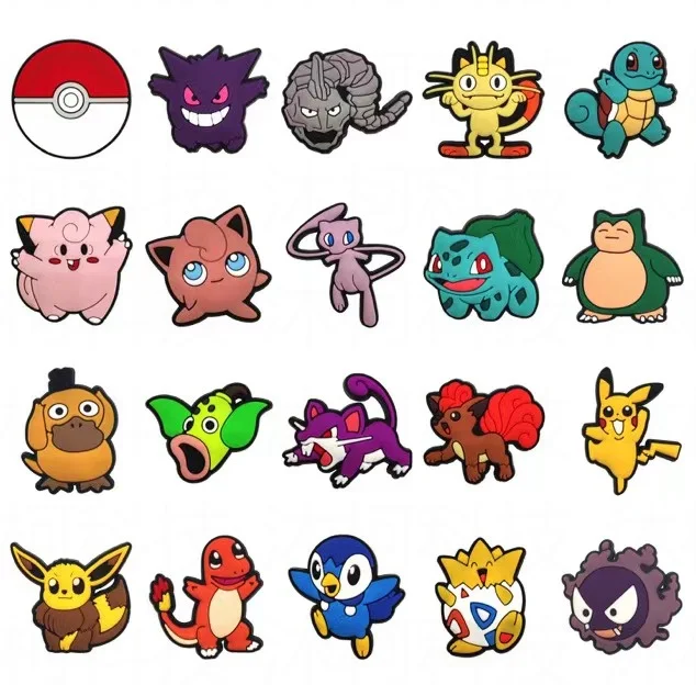 1 шт. Мультяшные значки Покемон для обуви сделай сам Аксессуары амулет украшение