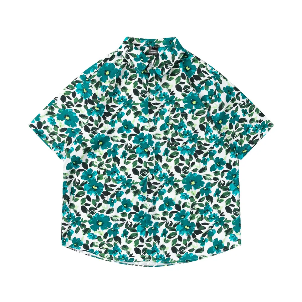

OSCN7 Casual Street Printed Short Sleeve Shirt Men 2022 Hawaii Beach Oversize Women Fashion Harujuku Shirts for Men 22010