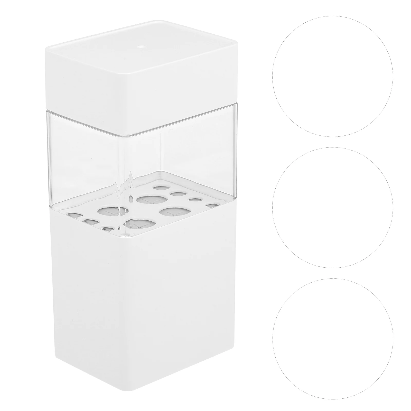 

Brush Makeup Organizer Holder Box Cupcosmetics Storage Clear Displaydesktop Brusheslidcontainer Eyebrow Pen Case Travel