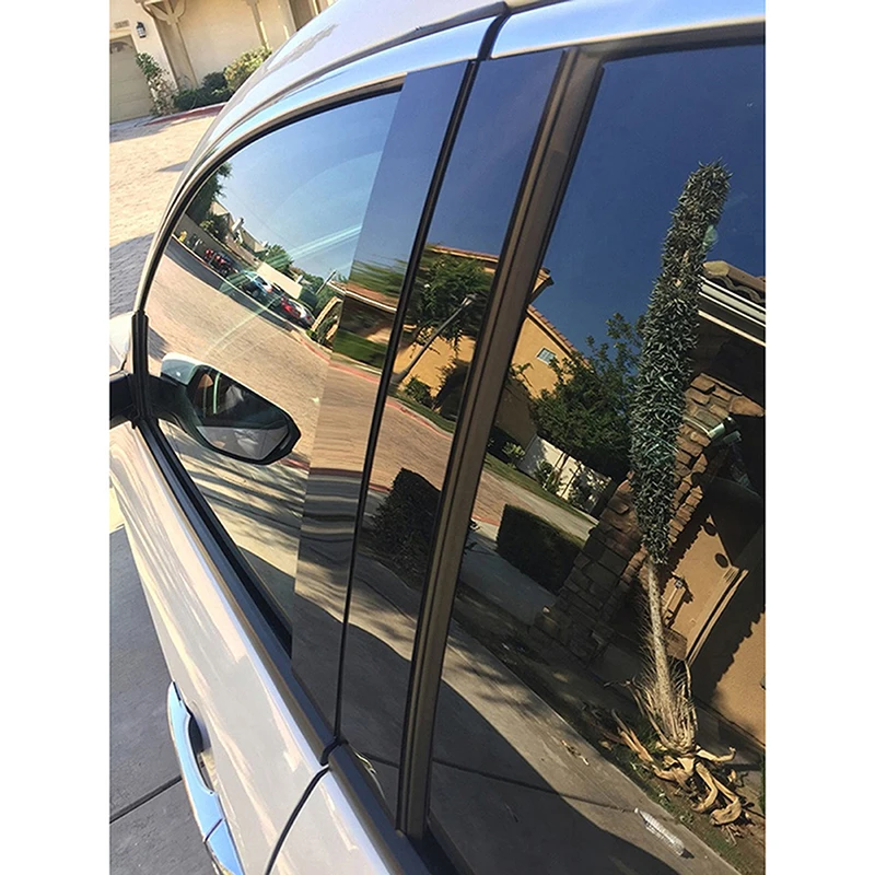 

8Pcs Car Window Pillar Posts Door Trims Cover Stickers Glossy Black Accessories for Skoda Karoq 2017 2018 2019 2020 2021 2022