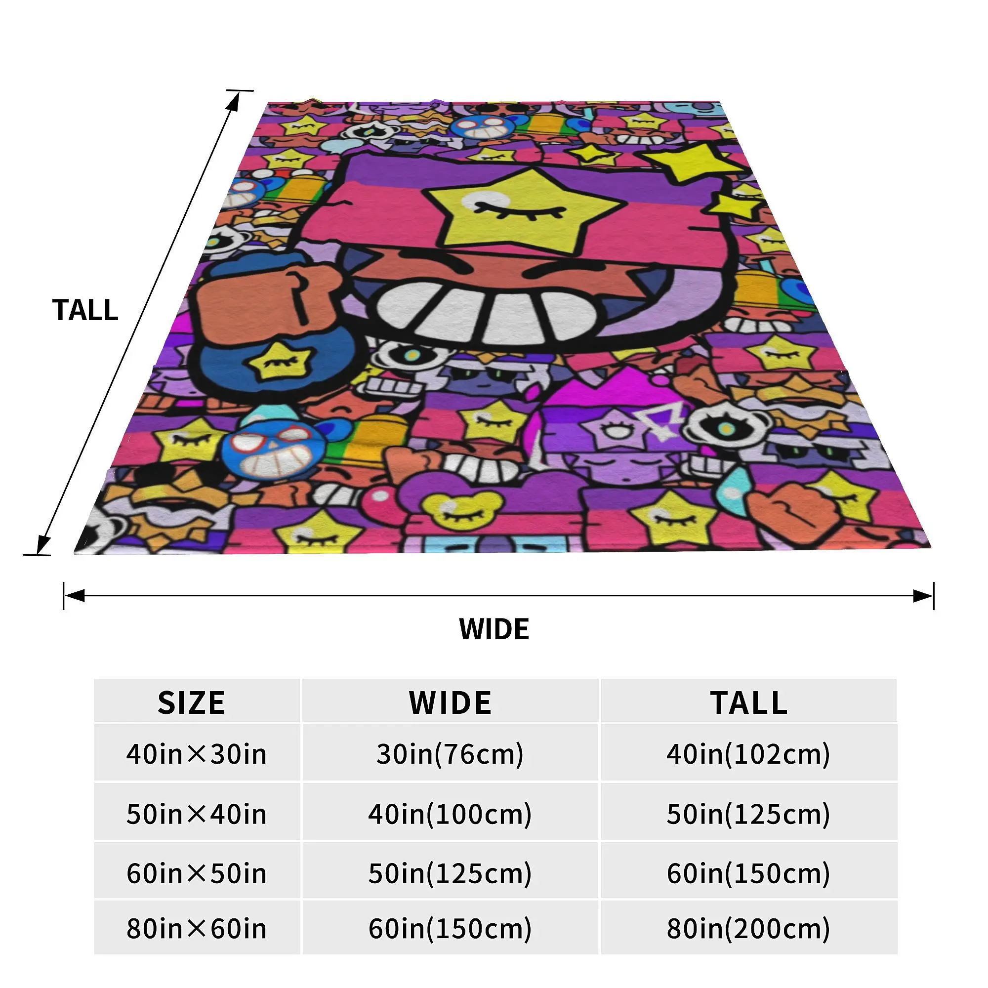 Braws-Star Print Blanket For Men Women Super Soft Cozy Throw Blankets for Living Room 50x60 Inches Multiple Sizes