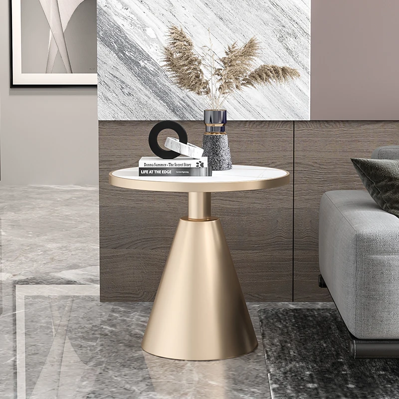 

Роскошный круглый диван, боковой столик для гостиной, современный минималистичный кофейный столик в нордическом стиле для прихожей, балкона, домашняя мебель