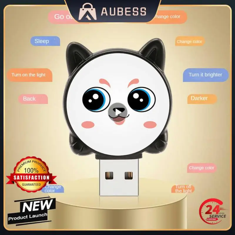 

Convenient Table Lamp Offline Control Usb Interface Night Light Room Decoration Bedroom Lights Lovely Eye Protection Soft