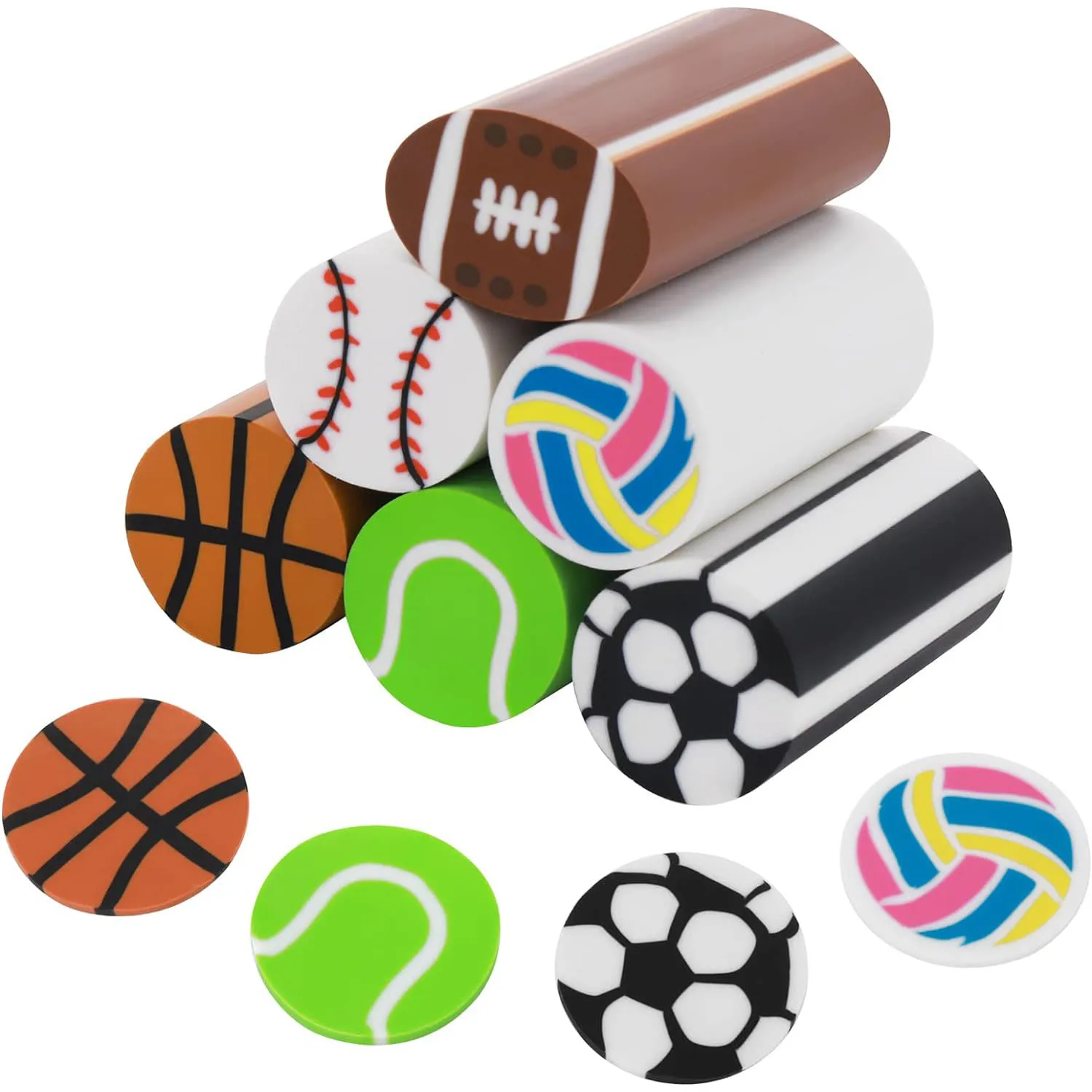 Ластики с милыми мячиками