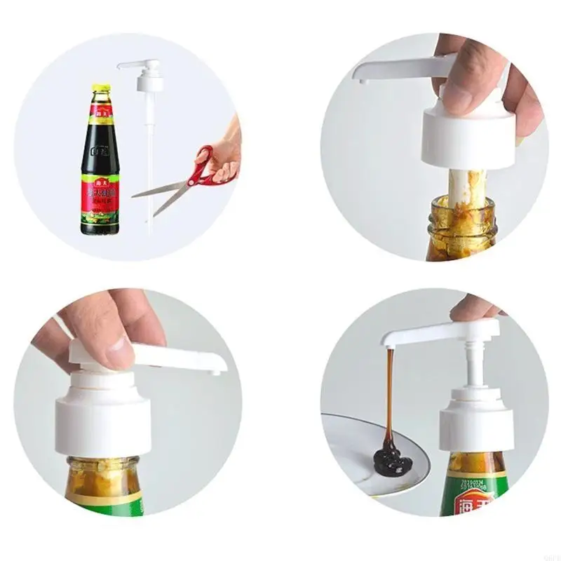 Фото Q6PE 5pcs Кухонный сироп насос насос жидкость дозаторский дозатор сока для бутылочных насосов замена для обычных бутылок с для №3