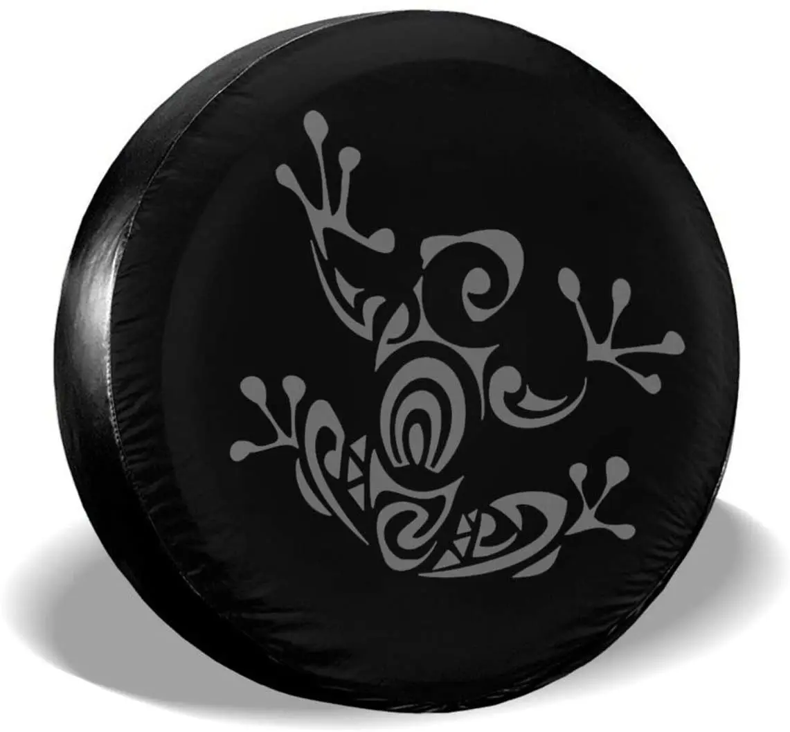 

Tree Frog Spare Tire Cover Waterproof Dust-Proof UV Sun Wheel Tire Cover Fit for Jeep,Trailer, RV, SUV and Many Vehicle 15 Inch
