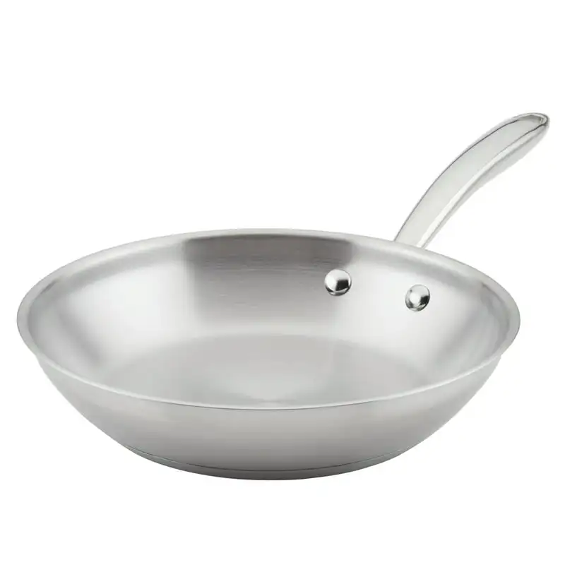 

Steel Frying Pan, 10 inch, Silver Baking accessories and tools Silicone air fryer liner Round cake pan for baking Cake pan for b
