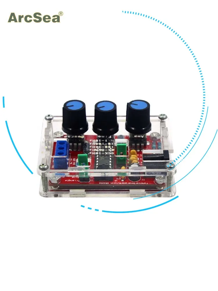 

1Hz -1MHz XR2206 Function Signal Generator Sine/Triangle/Square Output Signal Generator Adjustable Frequency Amplitude