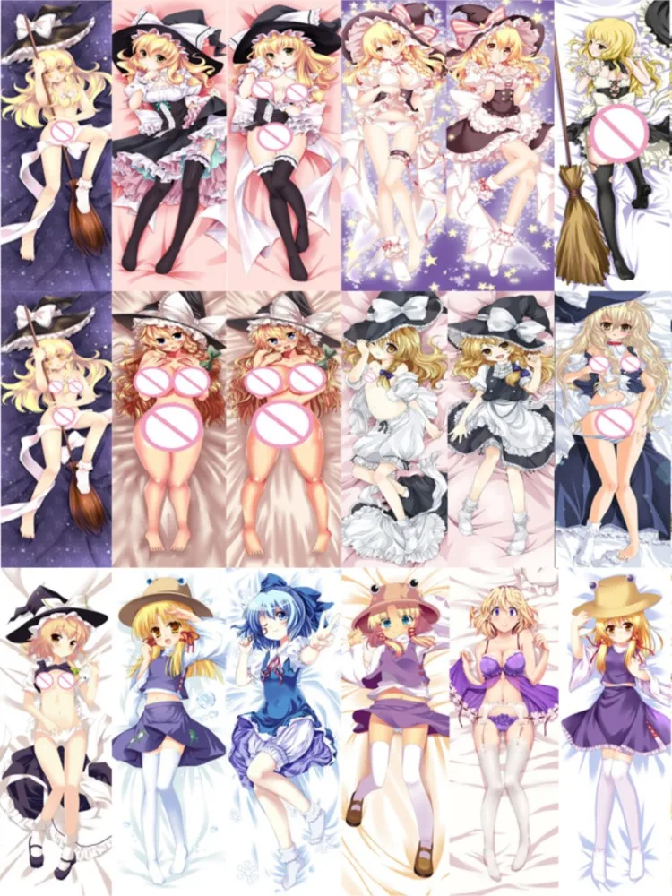 

Japanese Anime Body Pillowcase TouHou Project Kirisame Marisa Dakimakura Pillow Cover Hugging Body Pillowcase Double-sided Print