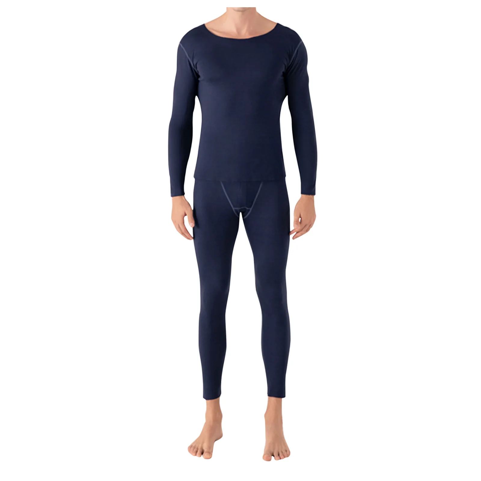 

Men Solid Color Two-piece Suit Thermal Underwear Stretch Top And Pants Set Warm Soft Heating Sleepwear Set Bra Sexy intimates