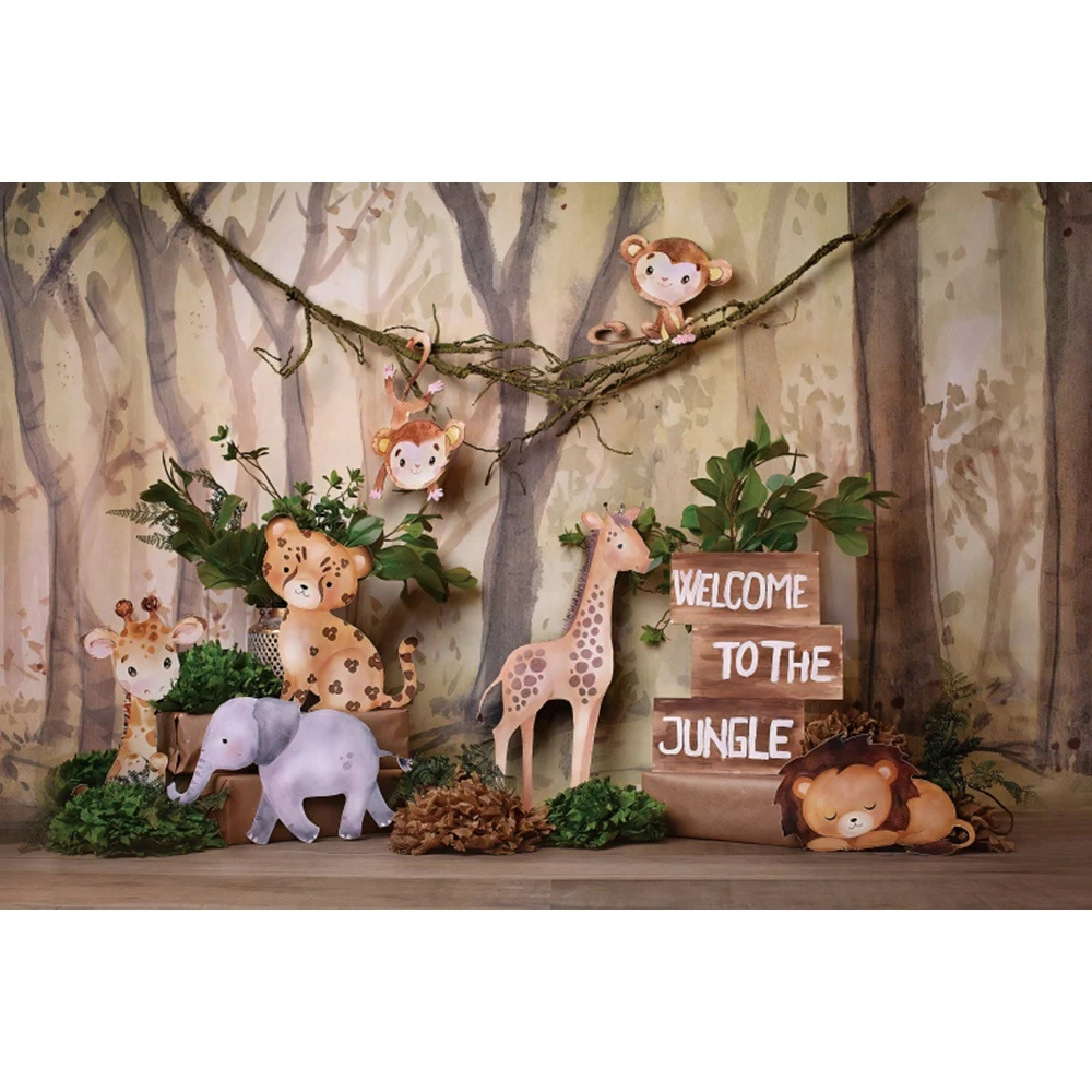 Фон для фотосъемки с изображением джунглей |