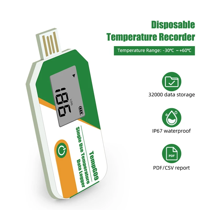 Цифровой портативный миниатюрный высокоточный регистратор данных одноразовый