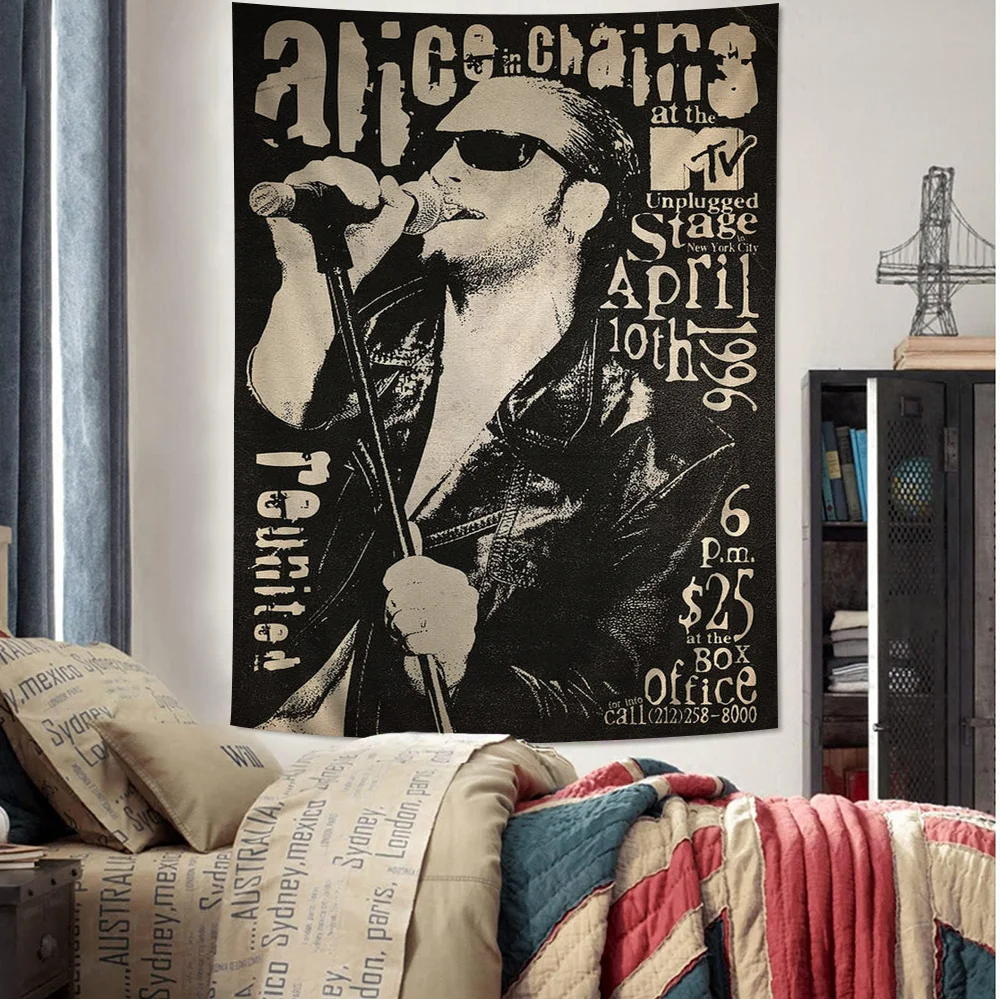 

Ретро музыка Алиса в цепях гобелен полиэстер/хлопок