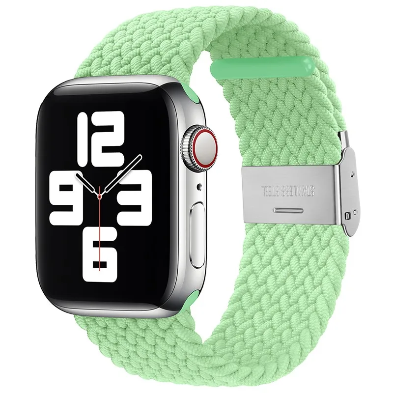 

Braided Adjustable Strap for Apple Watch band 44mm 40mm 38mm 42mm belt Solo Loop bracelet iwatch series 7 6 5 4 3 2 Se 41mm 45mm