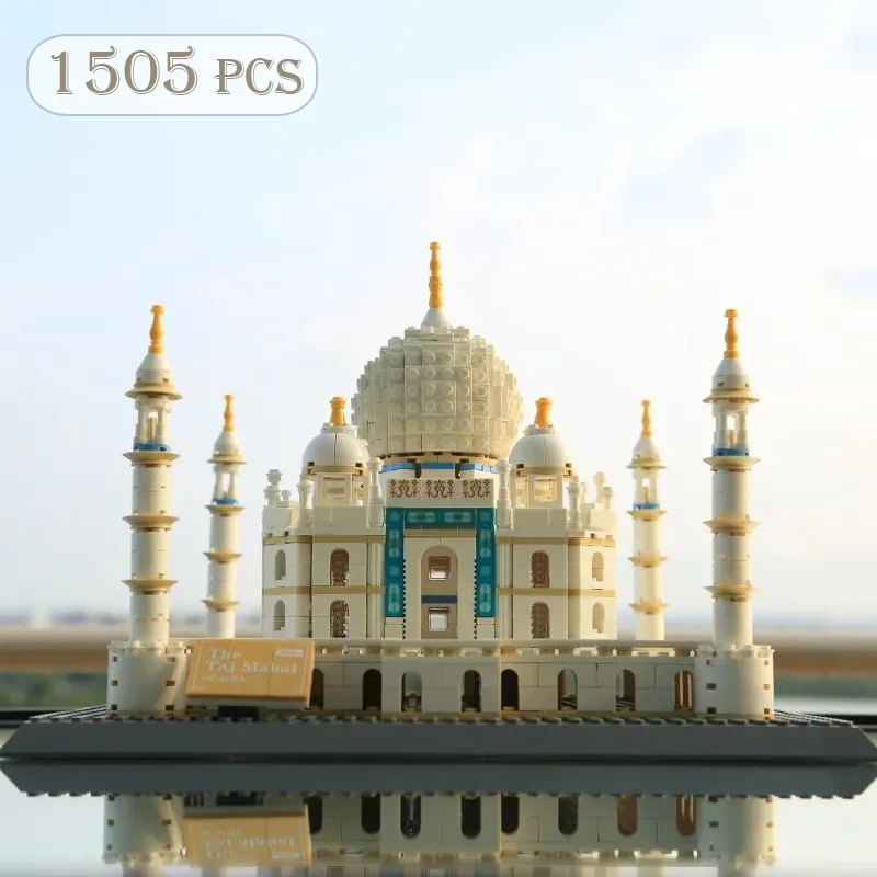 

City Architecture Building Blocks Colloseum Taj Mahal Fallingwater Villa New York Model Compatible with lego Bricks Adult Toys