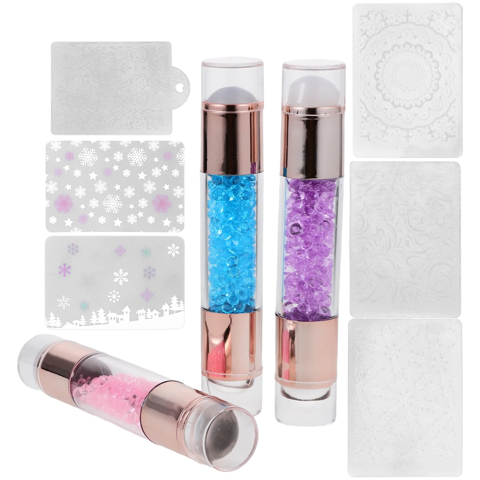 3 шт. шаблон для ногтей с двойной головкой маникюрный набор принадлежности