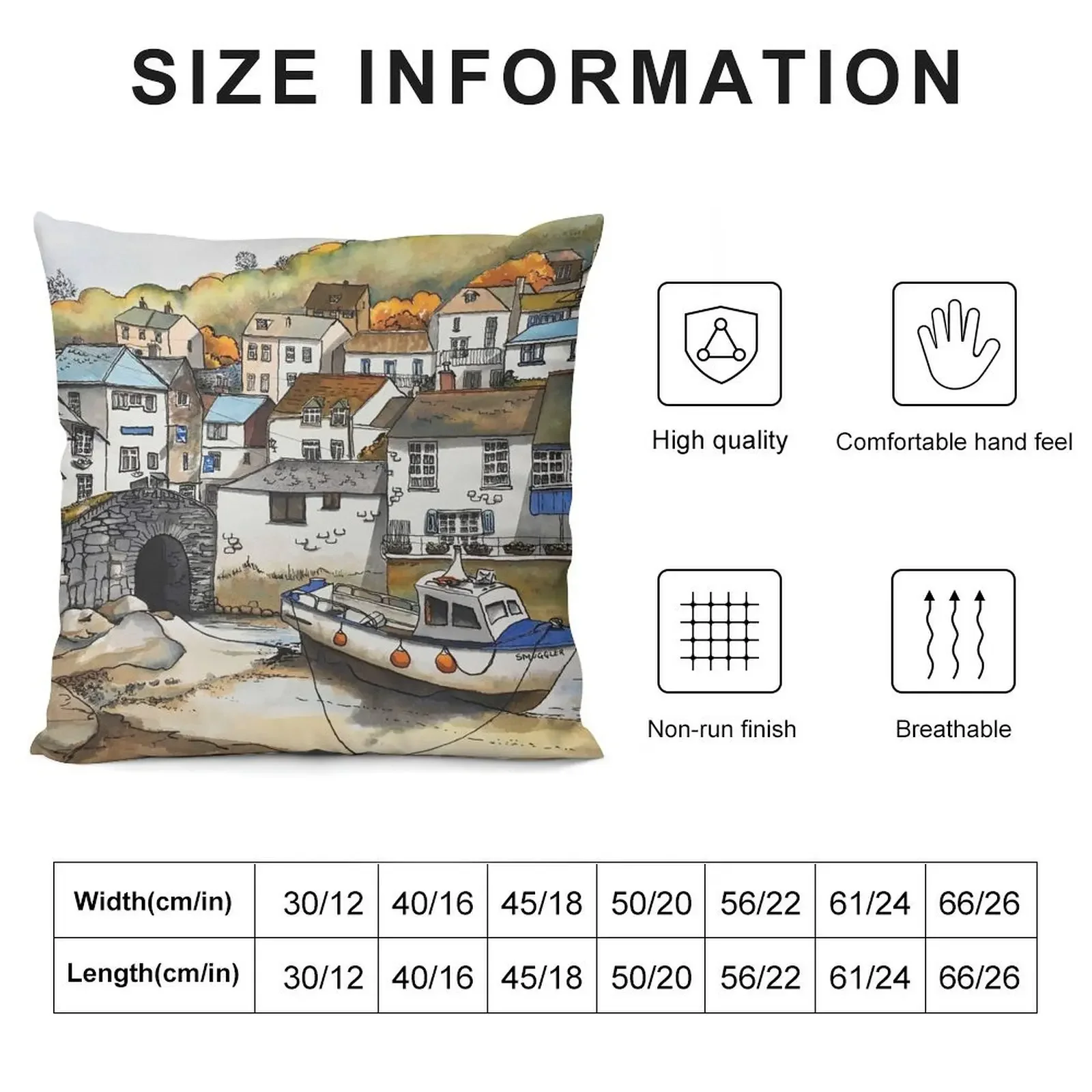 Подушка Polperro Harbour Cornwall рождественские украшения для дома 2021 набор чехлов подушек