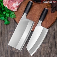 kitchen knife damascus laser pattern chinese chef knife forged stainless steel meat cleaver knife butcher vegetable cutter slice
