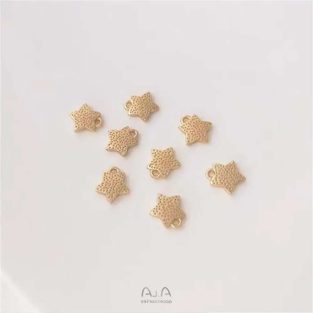 14 К Цвет Золотая Звезда Луна Подвеска Ювелирные Изделия Ручной Работы Маленькие