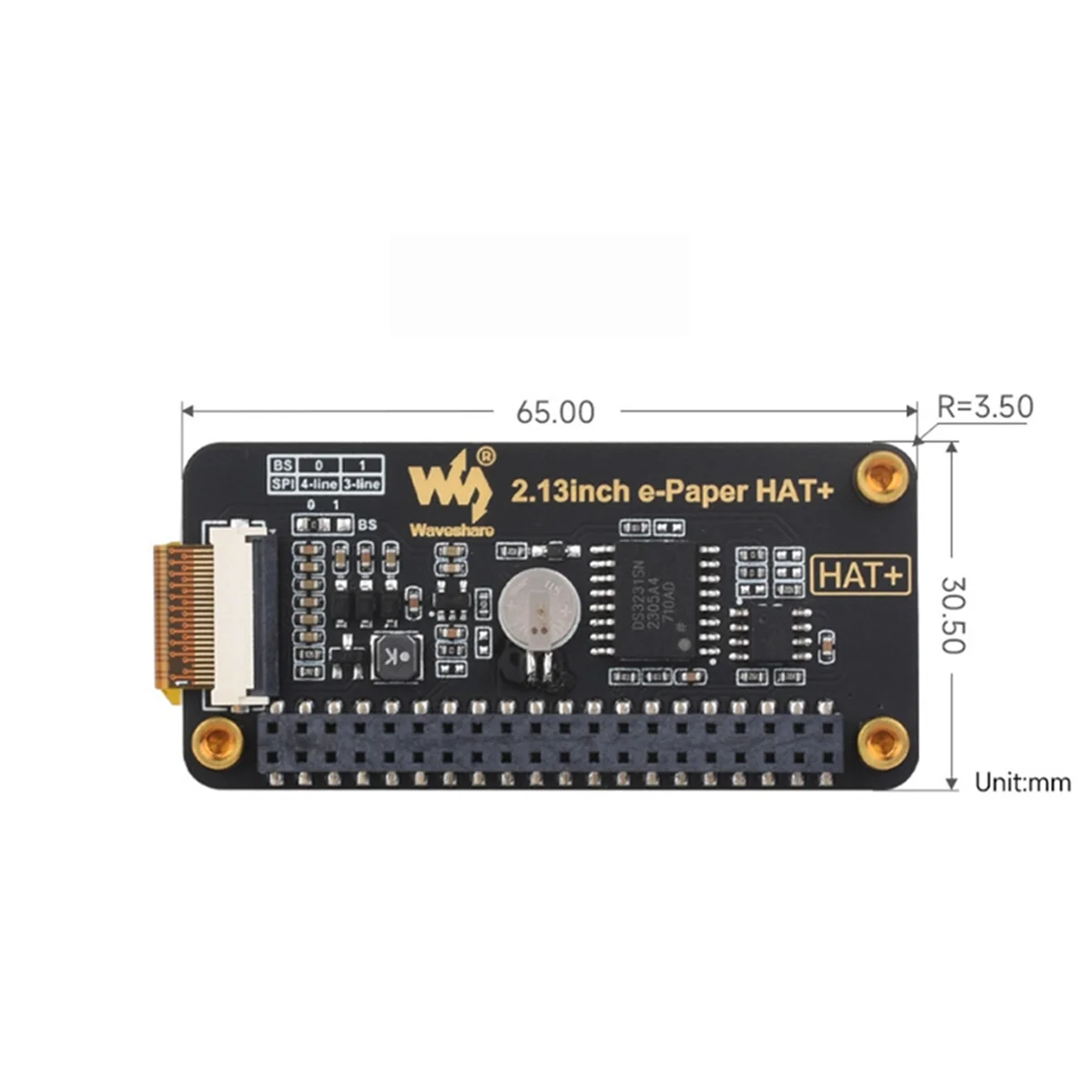 Модуль дисплея E-Ink HAT + 250x122 для материнской платы серии Raspberry Pi Jetson Nano Sunrise X3
