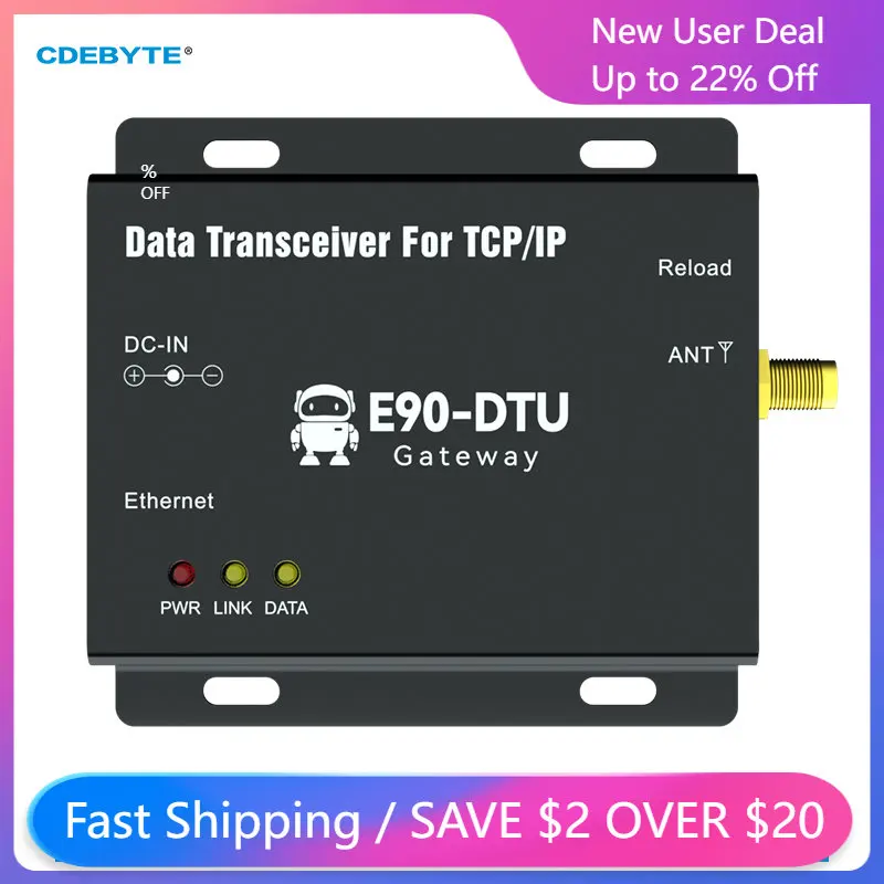 E90-DTU(433L30E) Ethernet LoRa Long Range 433MHz 1W IoT uhf Wireless Transceiver rf Module 433 MHz Transmitter and Receiver