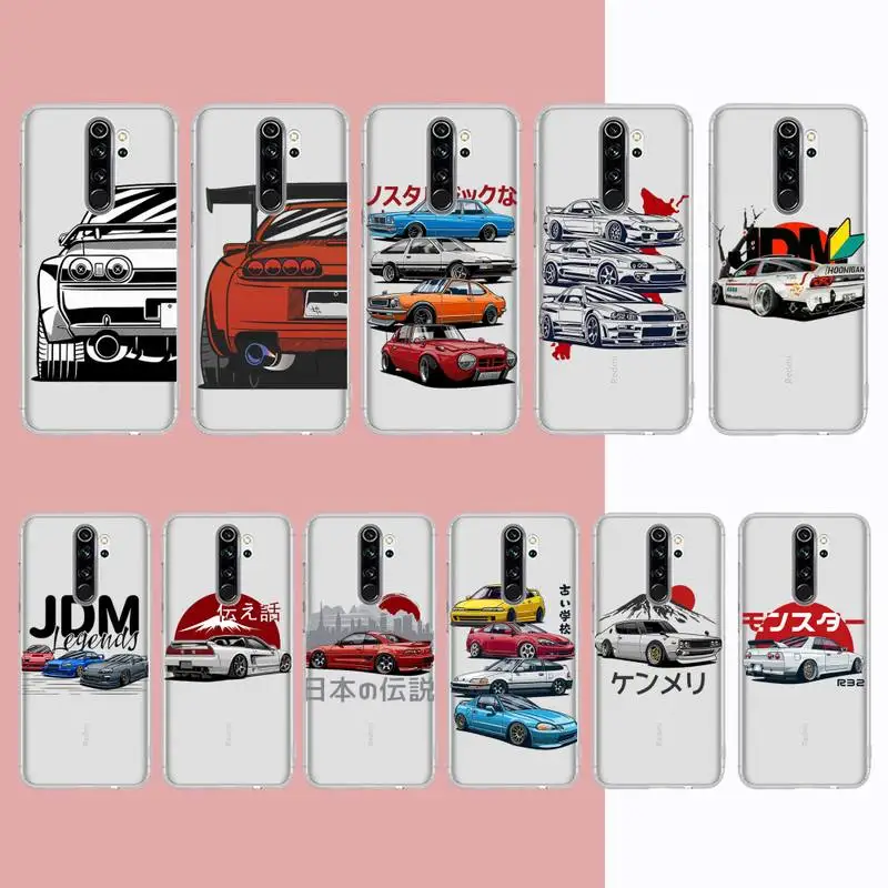 

Car eat sleep JDM Phone Case for Samsung A51 A52 A71 A12 for Redmi 7 9 9A for Huawei Honor8X 10i Clear Case