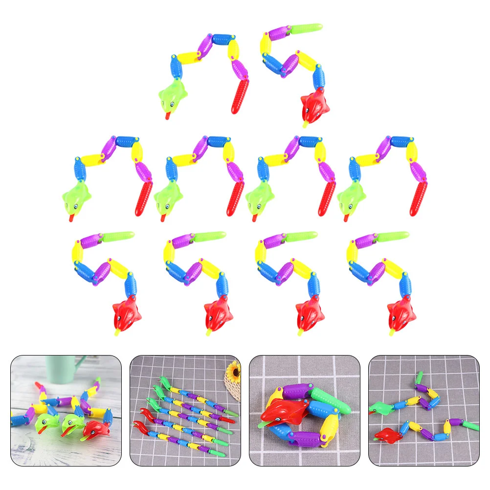 

10Pcs Bendable Snake Children Cartoon Snake Toys