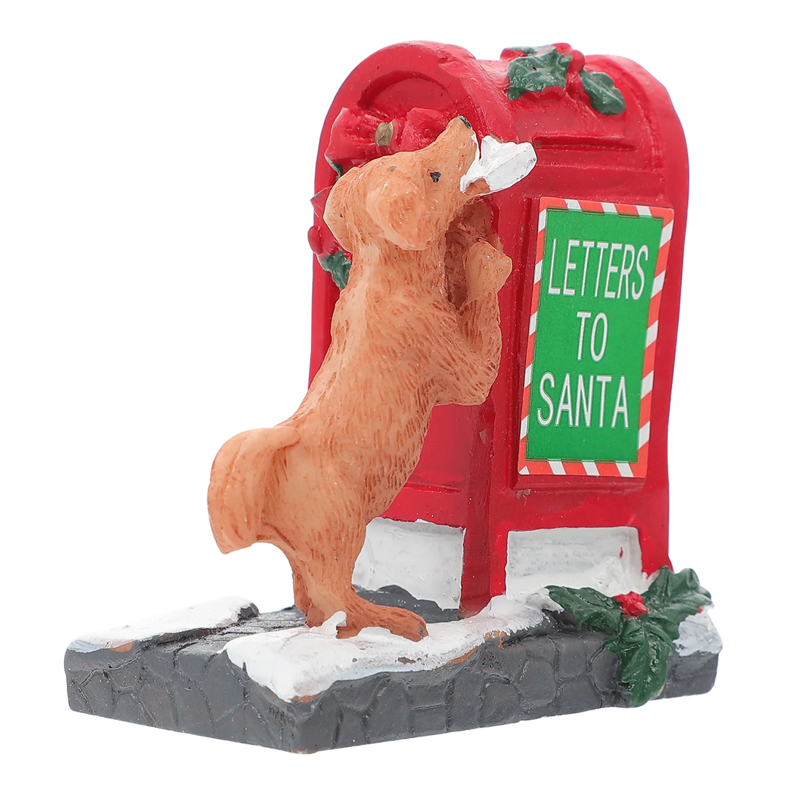 

Mailbox Christmas Santaletters Ornament Box Post Red Mail Metal Figurine Decor Garden Vintage Figurines Sculpture Table