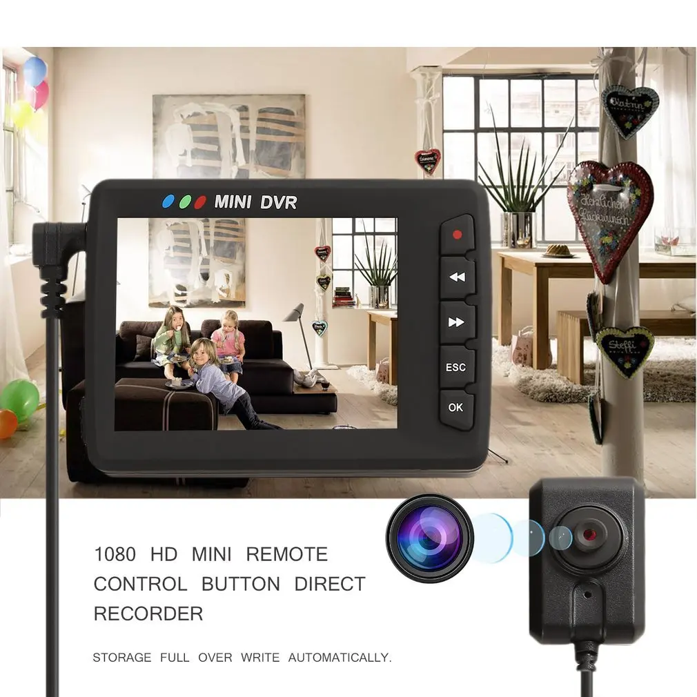 KS-750A 1080P High Definition 2.4 Inch LCD Screen Display Mini DVR With KS-303 Camera and Remote Control Max 32GB TF Card
