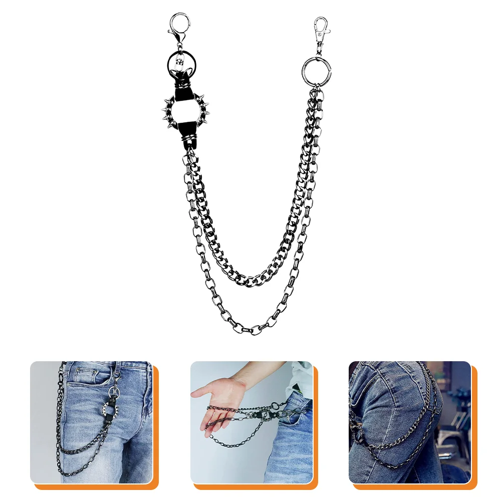 

Belt Chain Pants Men Jeans Decorative Wallet Punk Women Nickel Decoration Chains