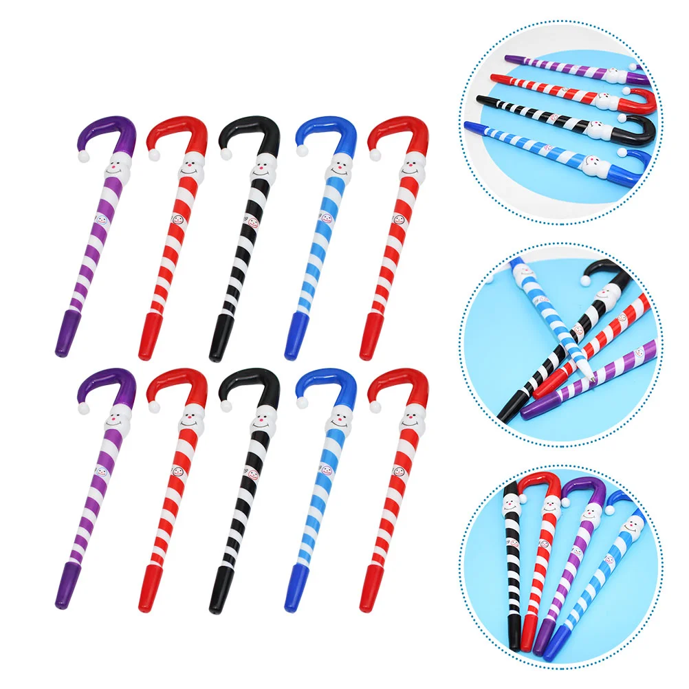

Pens Christmas Pen Ballpoint Party Gift Fun Stationery Present Ink Fountain Drawing Cane Candy Cute Black Rollerball