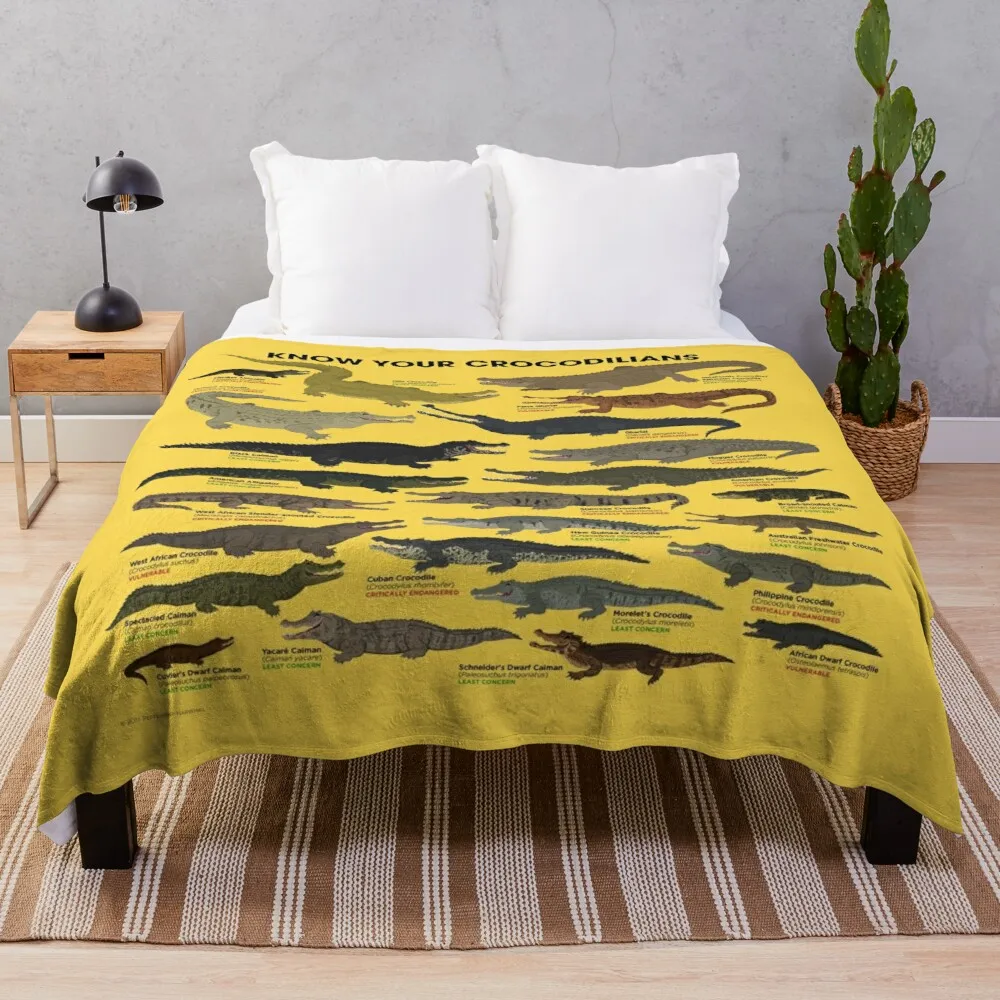 

Know Your Crocodilians Throw Blanket Hair Blanket For Sofa Thin