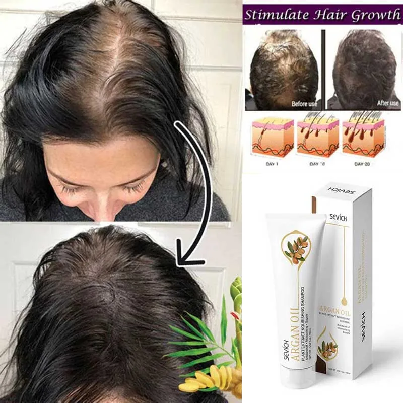 

100ml Hair Loss Treatment Shampoo Argan Oil Hair Shampoo Hair Growth Herbs Anti-hair Loss Shampoo Beauty Hair Care Product