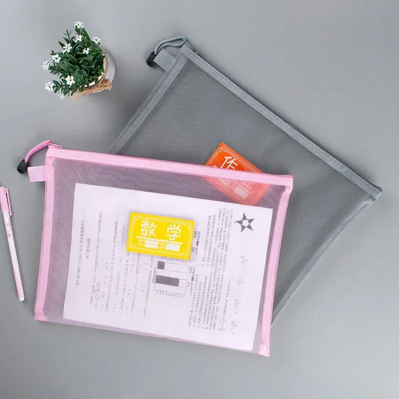 1 шт. A4 A5 A6 прозрачная нейлоновая сетка на молнии сумка для документов папка