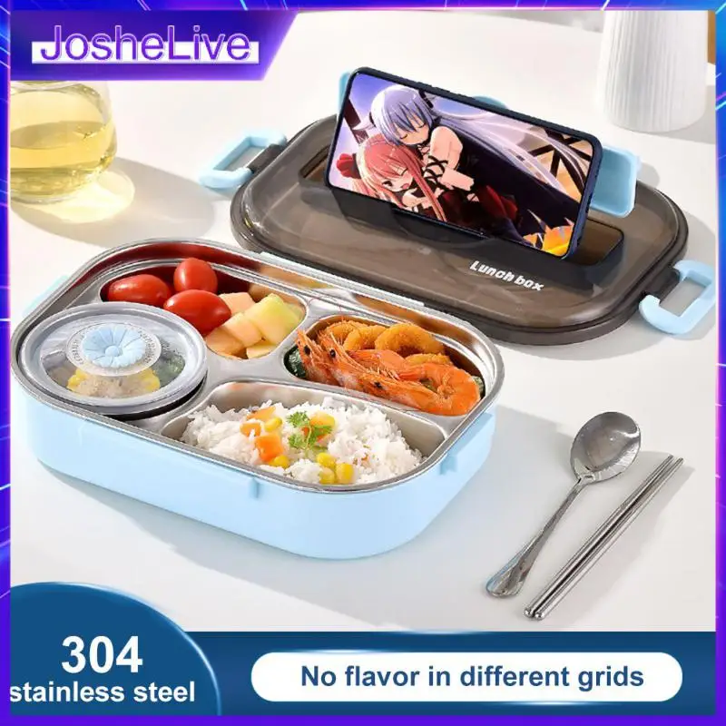 

Leakproof Lunch Box 4 Girds Manager Layer Partition Food Insulation Bento Lunch Box Kids And Adults Food Storage Container