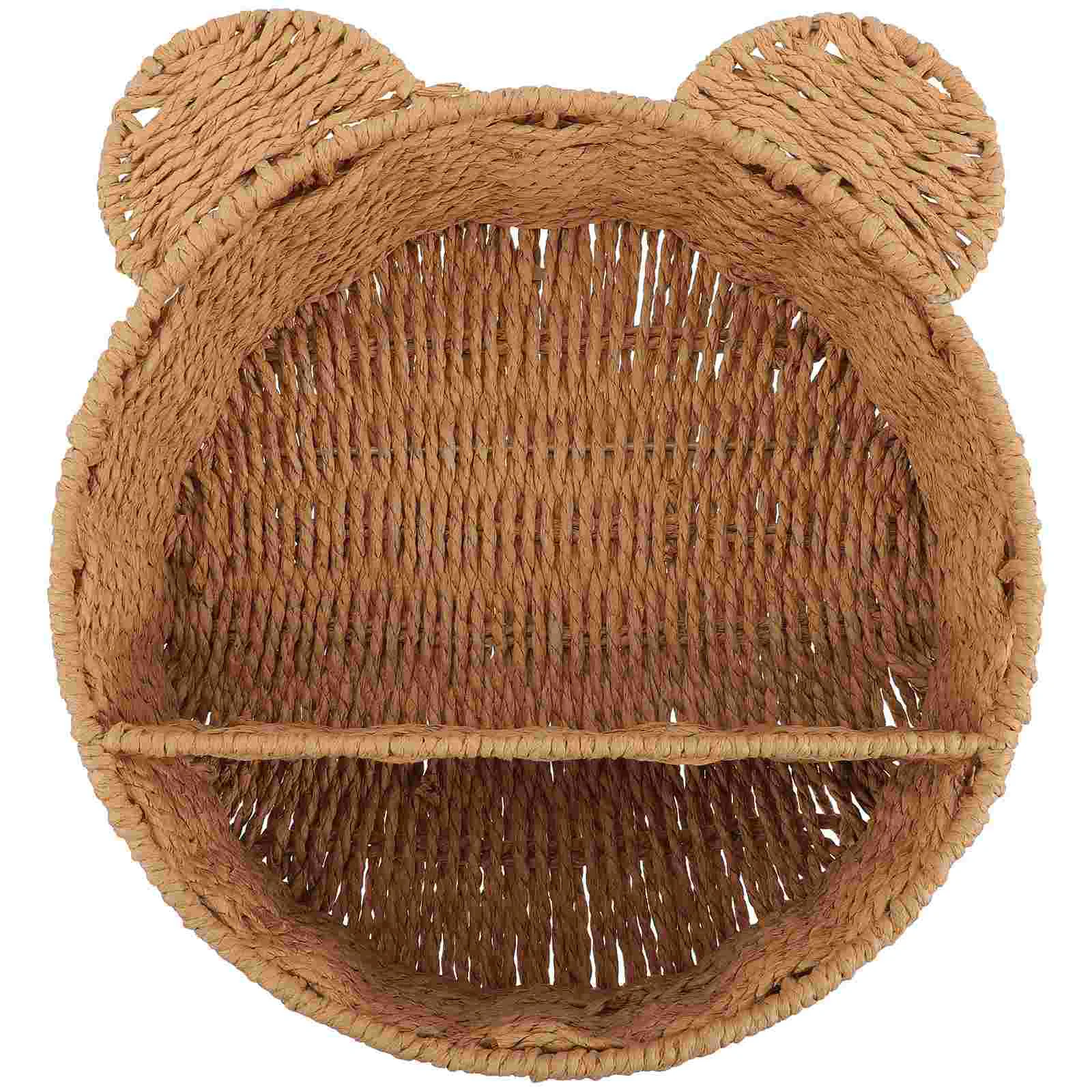 

Wall Baskets Hanging Basket Shelf Rattan Storage Organizer Shelves Divided Planter Woven Floating Rustic Wicker Vanity