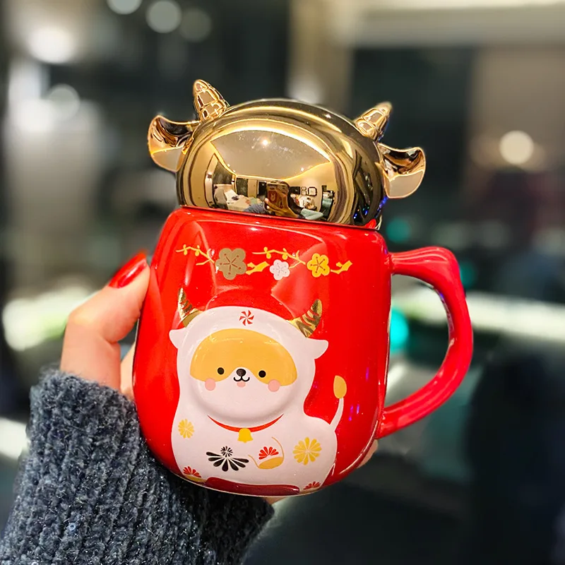 

Забавное пиво Милая керамическая кружка для кофе Рождественская керамическая s нордическая офисная чашка для пар Рождественский подарок к...