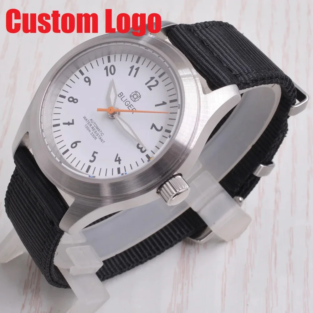 Мужские механические часы с механизмом NH35 39 мм сапфировый корпус из нержавеющей