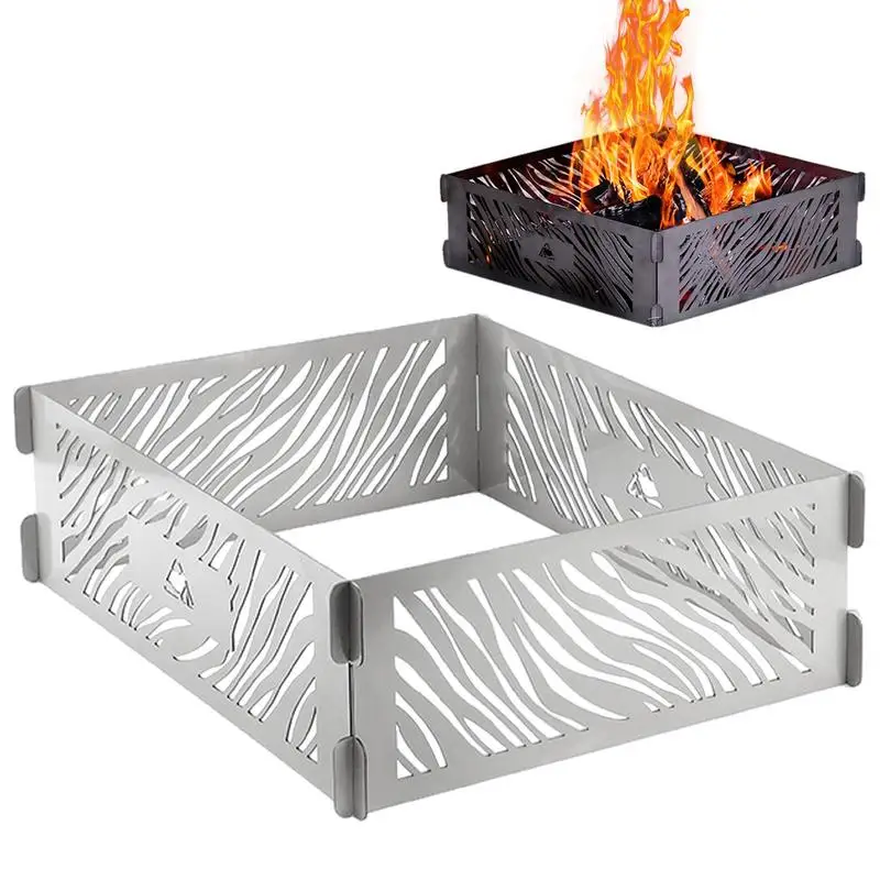 

Ветрозащитный экран из нержавеющей стали для дровяной плиты, 4 тарелки, защита от ветра для кемпинга, полый ветрозащитный станок для кемпинг...