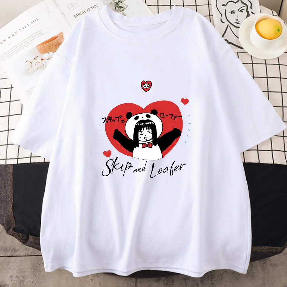 

Skip and Loafer Shirts 100% Cotton Tees Funny Manga T Shirt Printed Graphic T-shirt O-neck Short Sleeve Clothes Unisex Tshirt