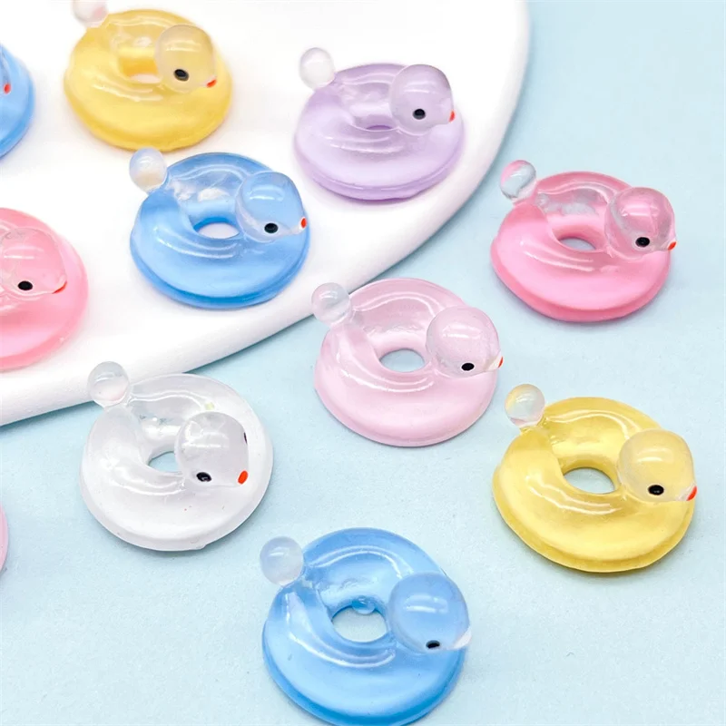 10 шт. мини светящееся кольцо для плавания утки микро пейзажный орнамент