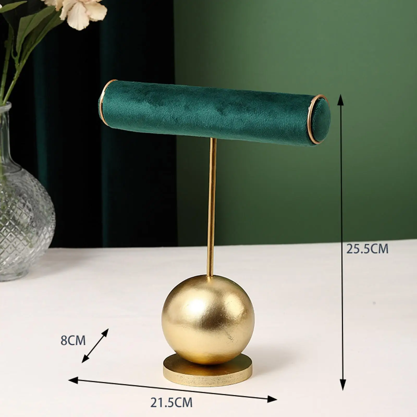 

Jewelry Display Stand, with Base Metal Vertical Tower Bangle Holder Organizer for Scrunchies Watch Necklace Women Desktop