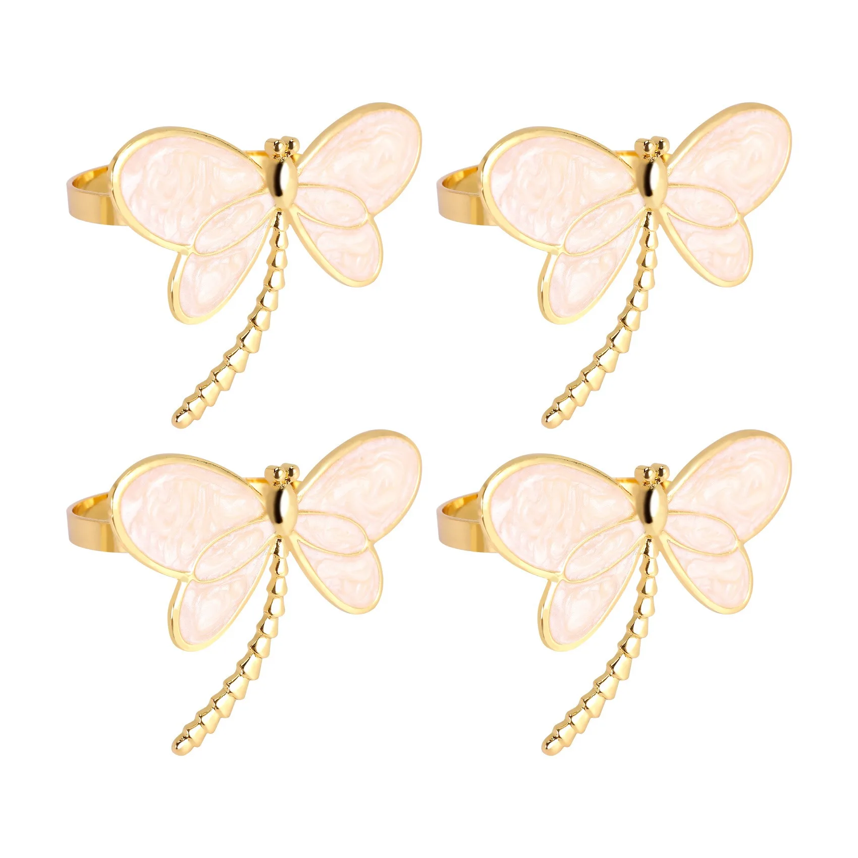 Набор из 4 предметов золотистый держатель стрекозы используется для свадебного