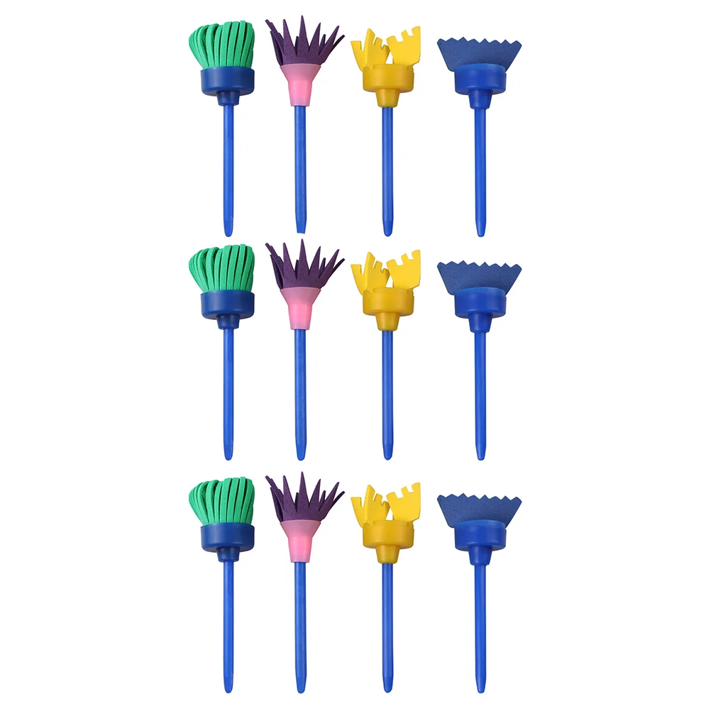 

3 Sets of Painting Brushes Art Drawing Pen Oil Painting Brush Sponge Seal